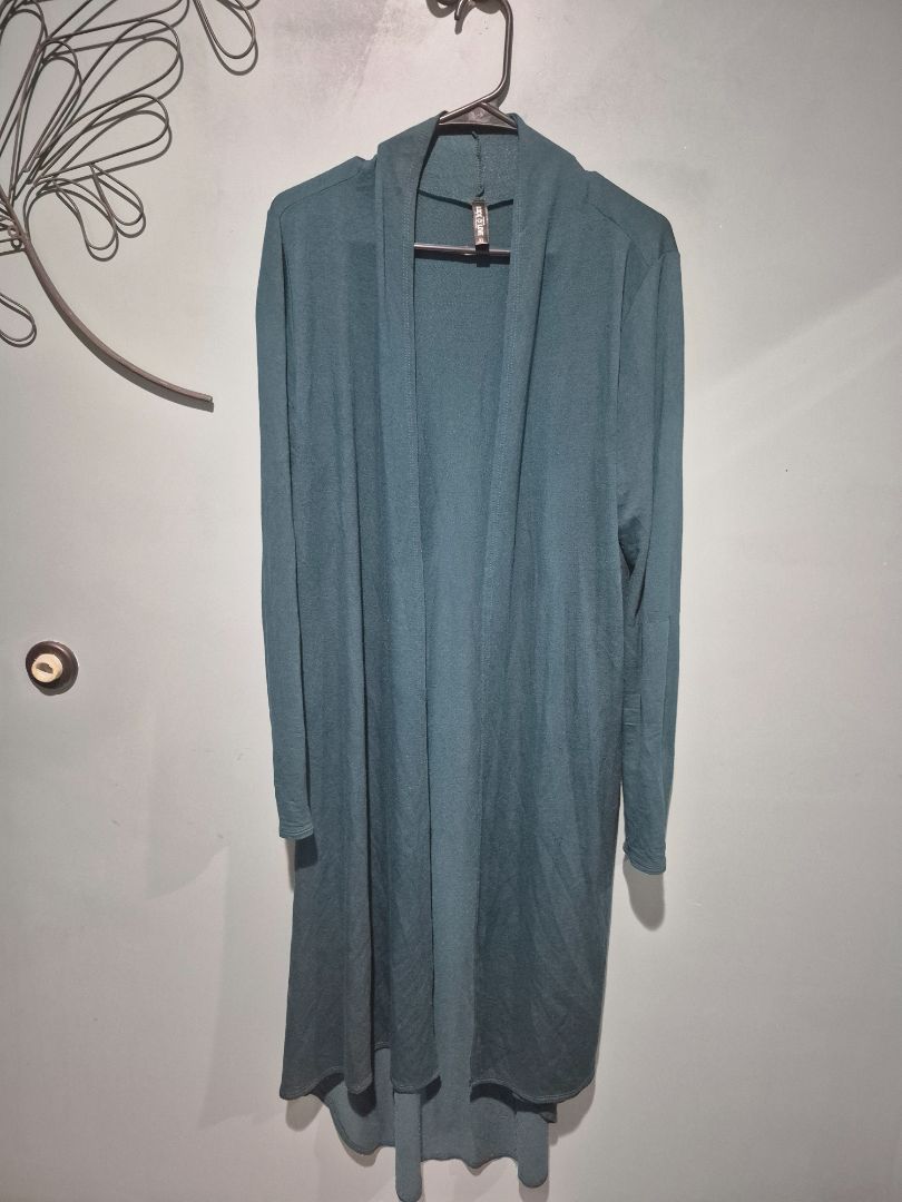 Green Lock & Love Open Cardigan