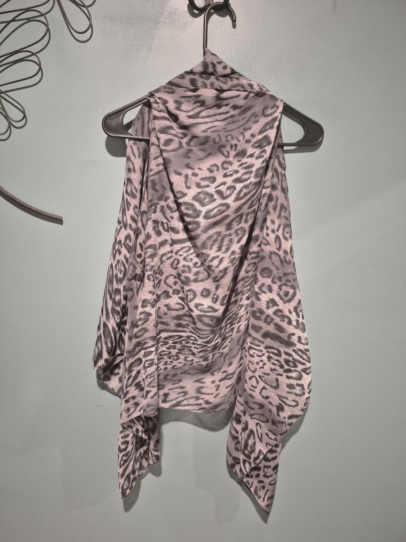Grey animal print  Vest Wrap