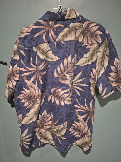 Blue  Batik Bay Short Sleeve Button Shirt, L