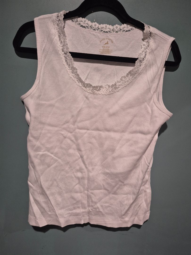 White Stag White Ribbed Cotton Tank