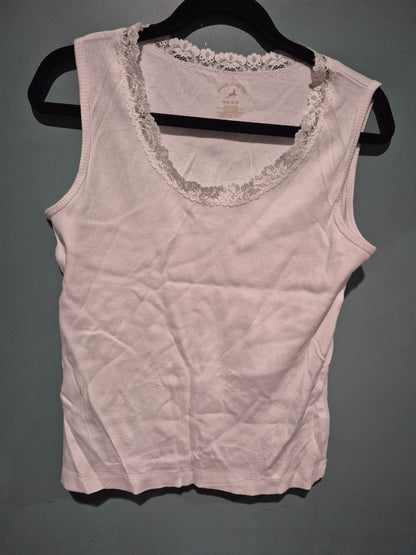 White Stag White Ribbed Cotton Tank