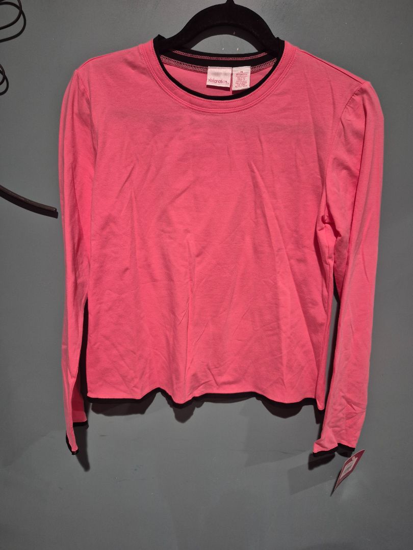 Pink, Black Trim Xhilaration Long Sleeved T-Shirt, New w/Tags, M