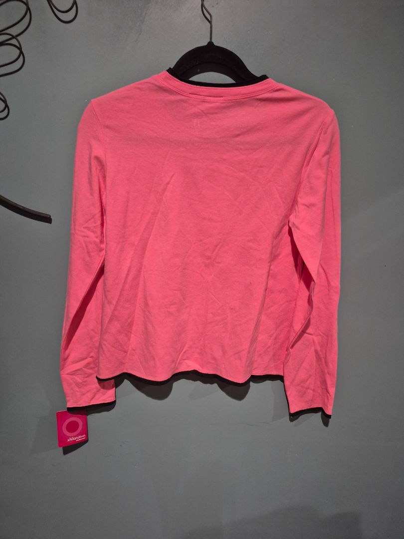 Pink, Black Trim Xhilaration Long Sleeved T-Shirt, New w/Tags, M