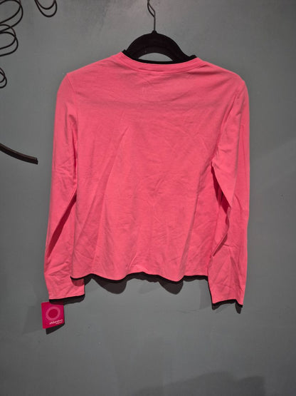 Pink, Black Trim Xhilaration Long Sleeved T-Shirt, New w/Tags, M