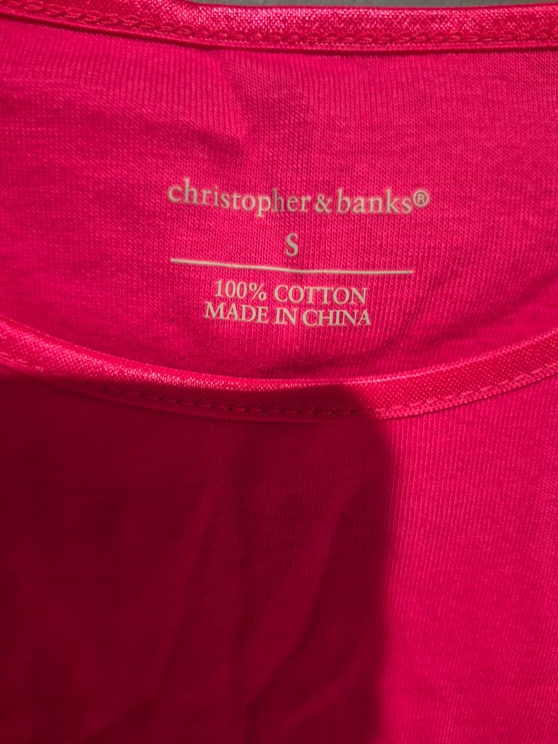 Pink Christopher & Banks Tank Top, New w/Tags, S