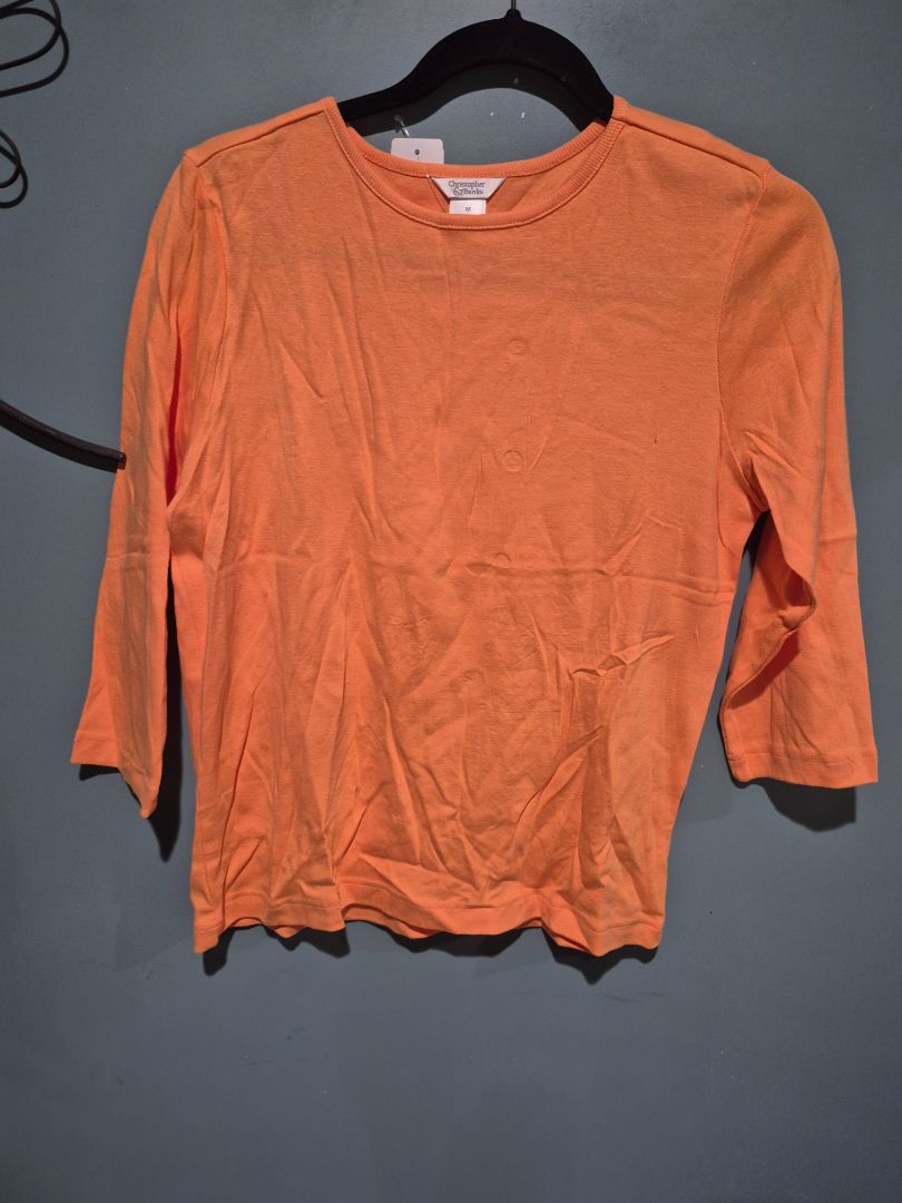 Pumpkin Christopher & Banks 3/4 Sleeve T-Shirt, New w/Tags, M