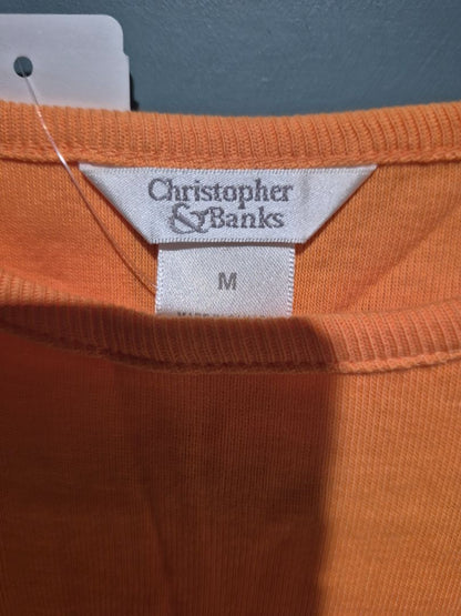 Pumpkin Christopher & Banks 3/4 Sleeve T-Shirt, New w/Tags, M