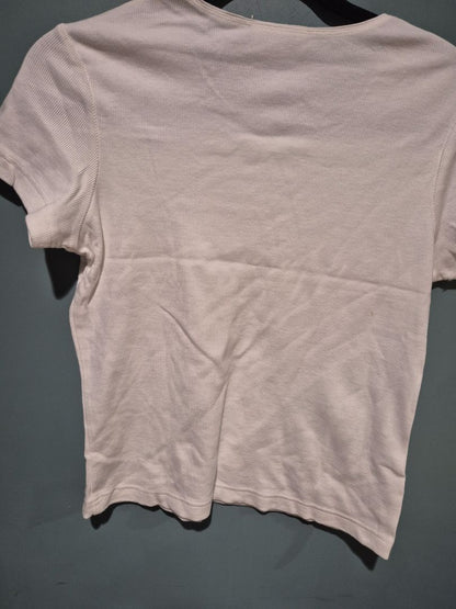 Croft & Barrow White Stretch Knit Top (sz PM)