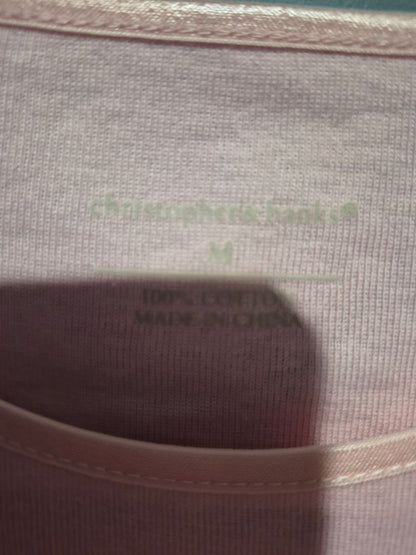 Pink Christopher & Banks 3/4 Sleeve Cotton Shirt, New w/Tags, M