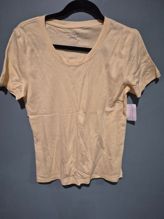 Yellow Christopher & Banks Short Sleeved Cotton T-shirt, New w/Tags, M