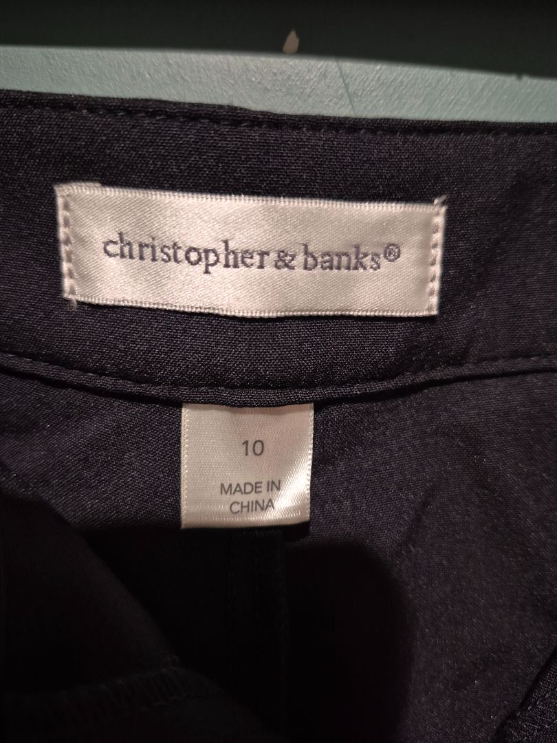 Black Christopher & Banks Classic Fit Capri Pants New w/Tags, 10