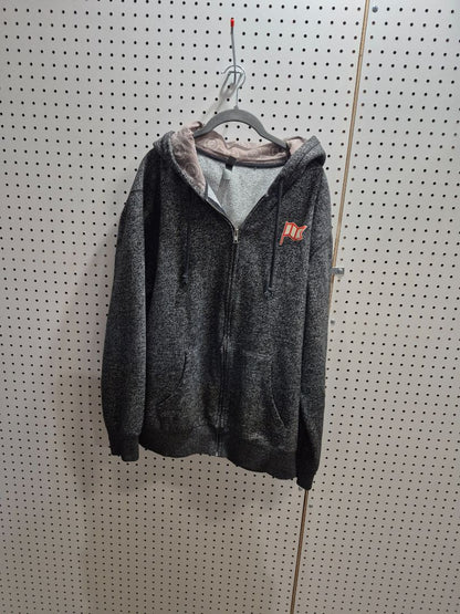 Charcoal Zippered Hoodie Jacket, 2XL