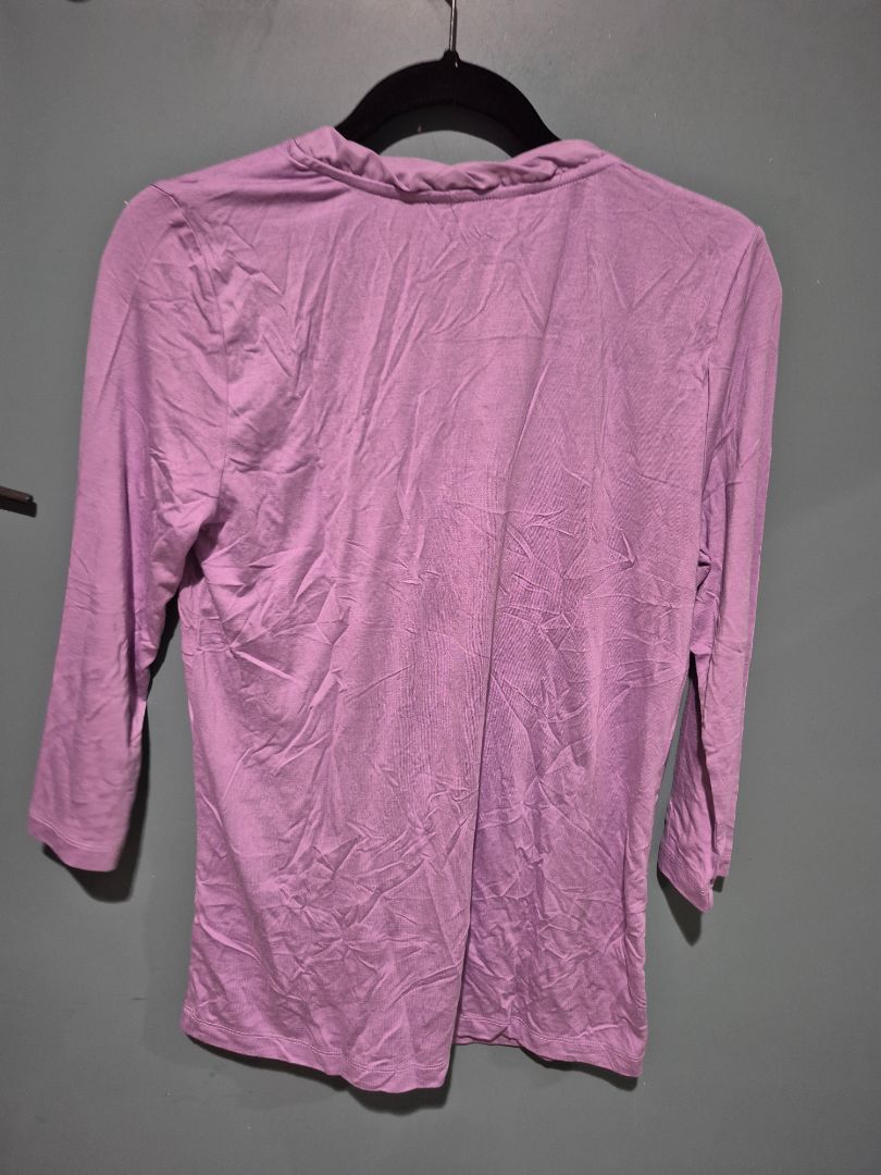 Lavender Motto 3/4 Sleeve Blouse, S