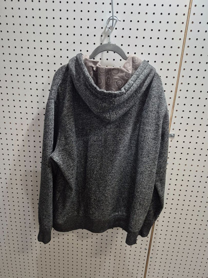 Charcoal Zippered Hoodie Jacket, 2XL