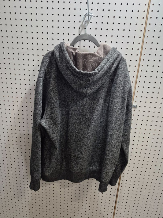 Charcoal Zippered Hoodie Jacket, 2XL