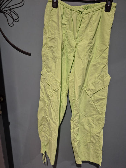 Lime Green No Boundries Parachute Pants, XS