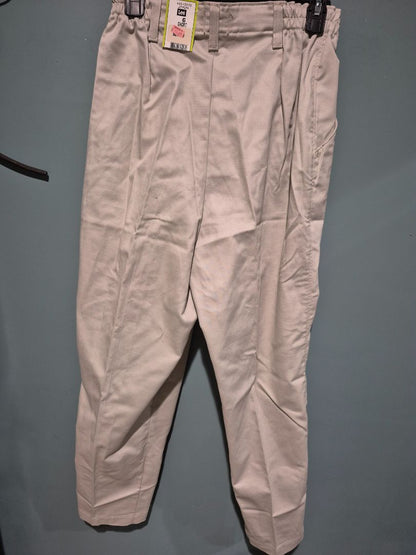 Khaki Lee Comfort Waist Pleated Slacks, 6 Short