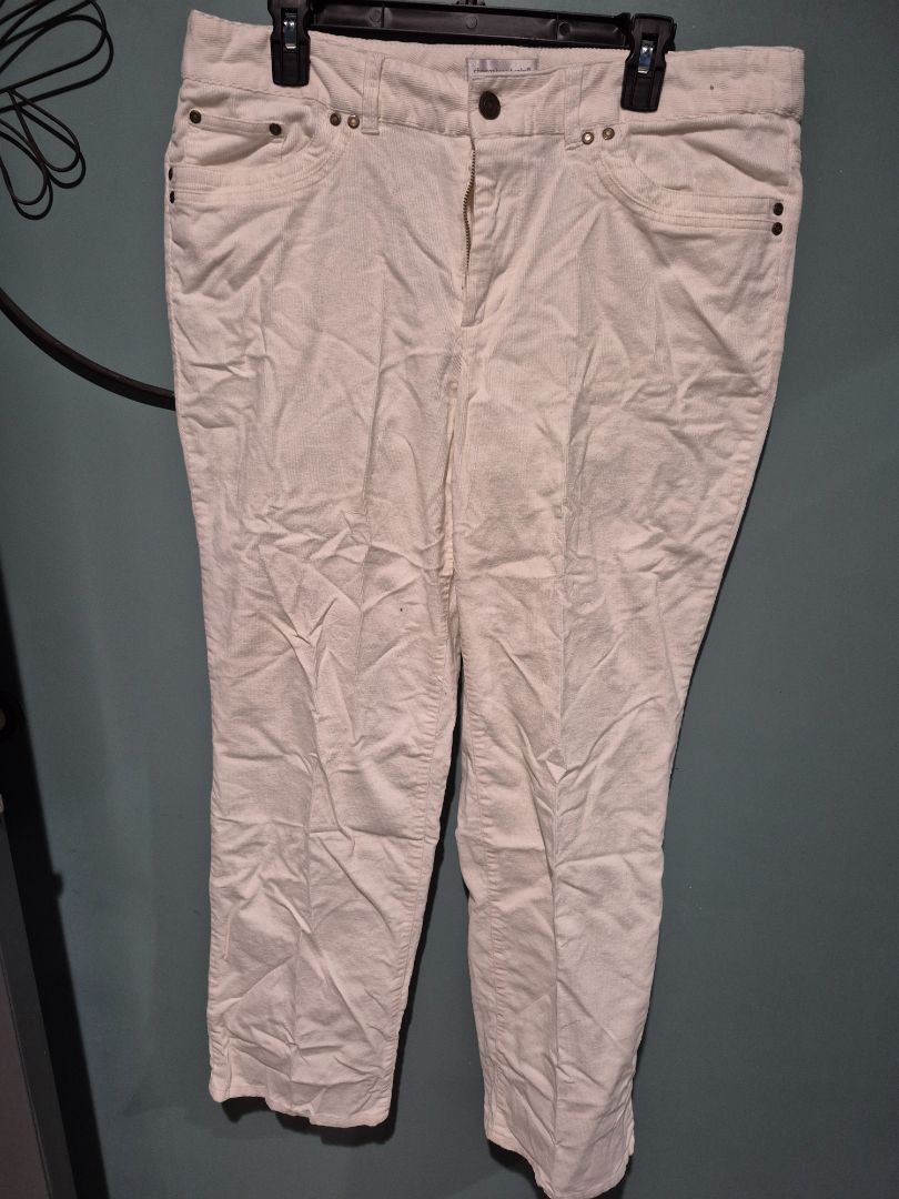 White Christopher & Banks Corduroy Pants, 14