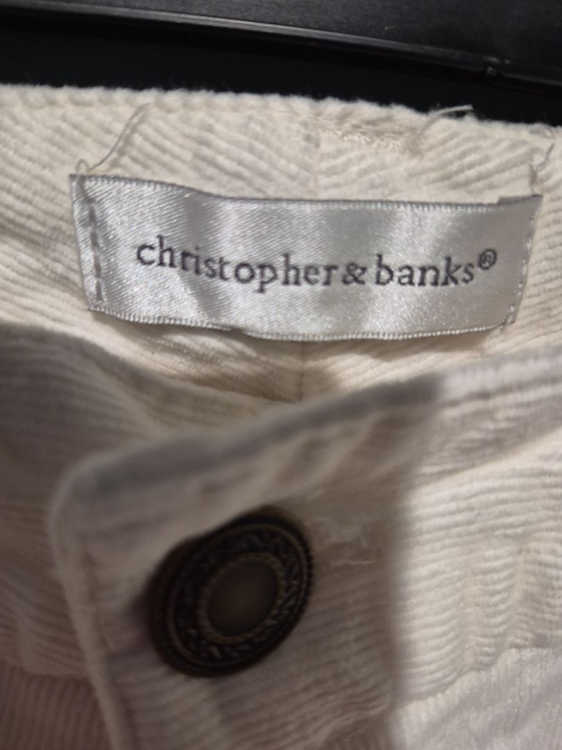 White Christopher & Banks Corduroy Pants, 14