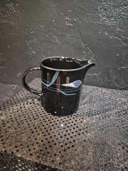 Vintage Mikasa Galleria Opus - Black Creamer, 3.5"