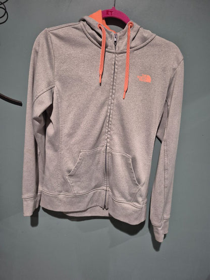 Grey & Peach The North Face Zippered Hoodie Jacket, M