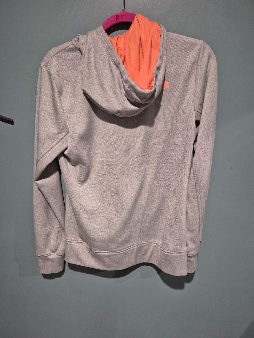 Grey & Peach The North Face Zippered Hoodie Jacket, M