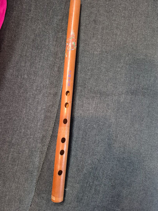 Traditional Chinese 6 Hole Bamboo Flute, 15"