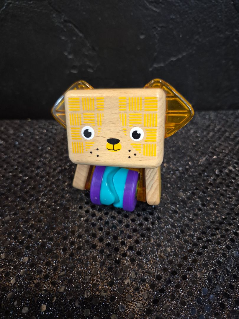 Mattel Curious Pup Wooden Toy, 3.5" × 4" × 3.5"