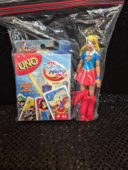 DC Super Hero Girls UNO Card Game & Figurine