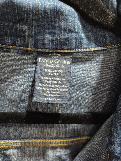 Blue Faded Glory Denim Jacket, XXL