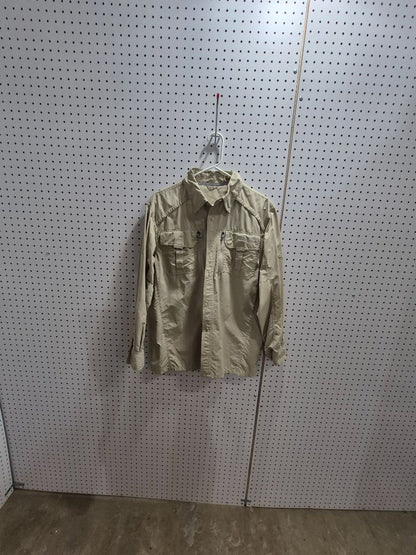 Khaki Cabela's Guidewear Shirt, Long Sleeve, Button Down