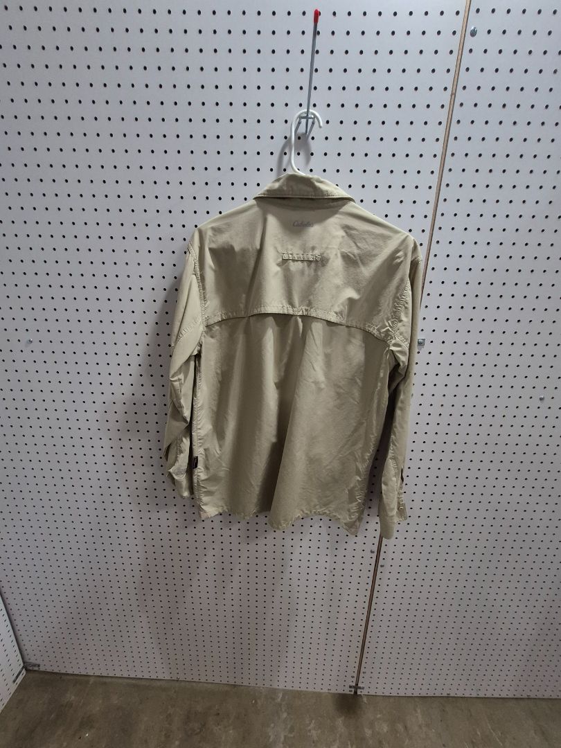 Khaki Cabela's Guidewear Shirt, Long Sleeve, Button Down