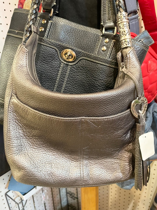 Barbados Ziptop Hobo Brighton Steel Grey Purse