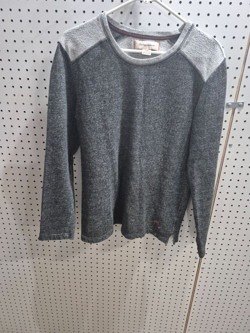 Charcoal & Grey Tommy Bahama Long Sleeve Shirt, M