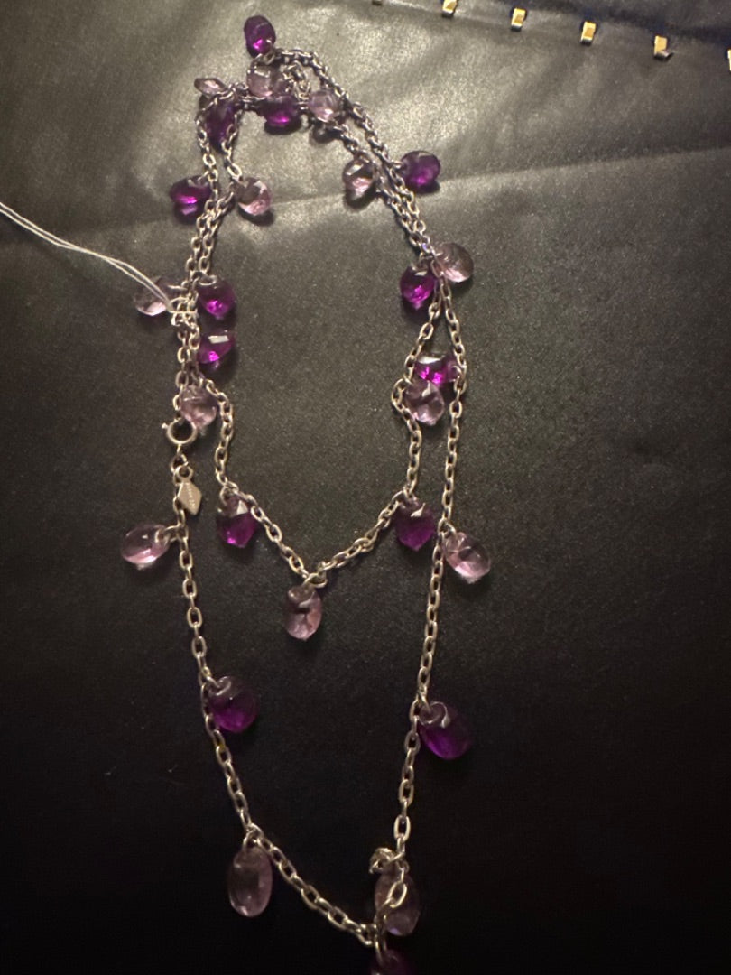 Purple Beaded Necklace