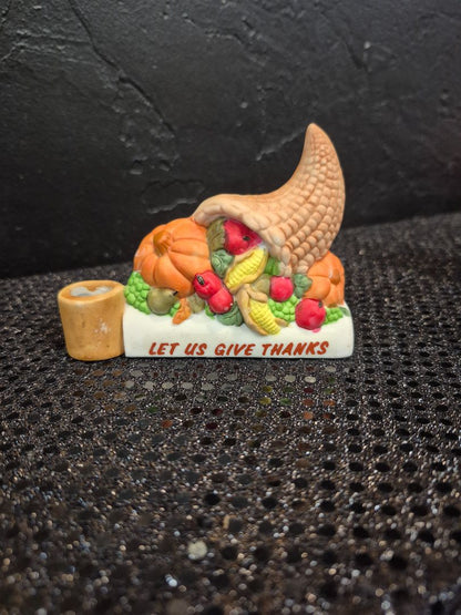 Russ Cornucopia Taper Candle Holder, 4" × 3"