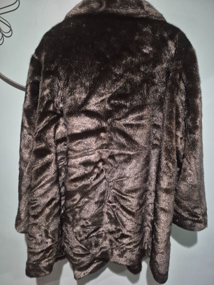 Black Jones New York Faux Fur Coat, 2X