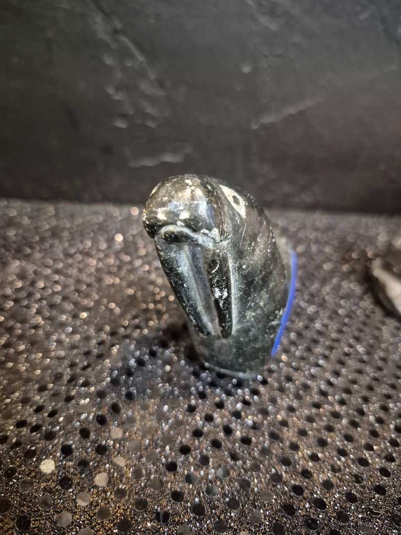 Walrus, Signed, Hand-Carved Soapstone, 4" × 3"