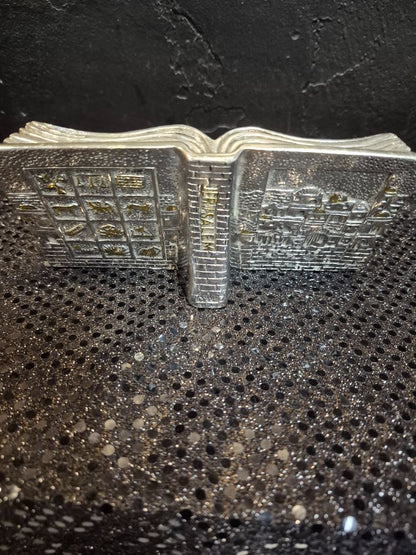 Silver-plated Amy Jerusalem Home Blessings Sign, 6.25" × 3"