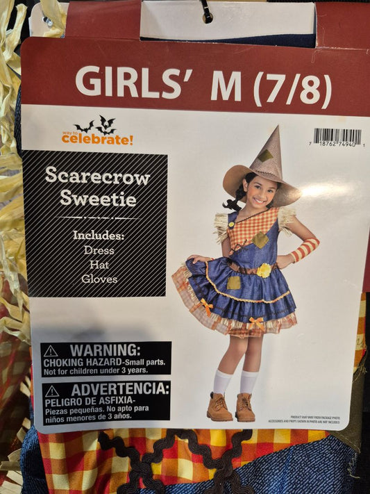 Girls' Scarecrow Sweetie Costume, Girls' M (7/8)