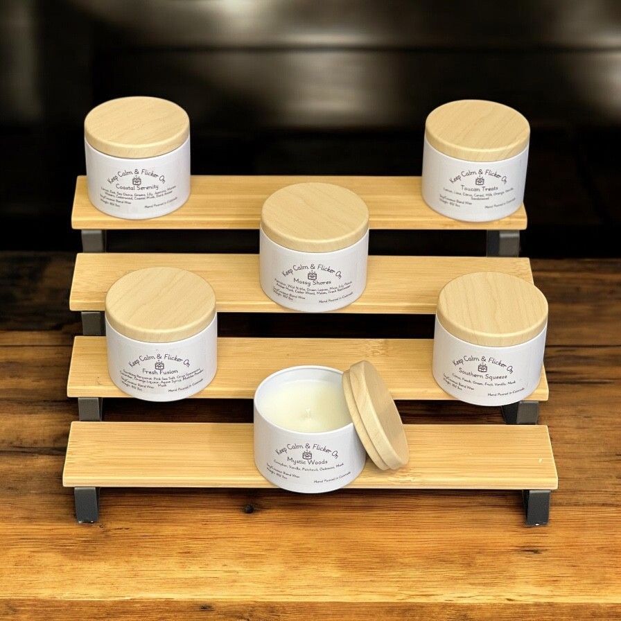 White Fruit Colada Coconut Soy Blend/ Scented Candle, Cotton Wick