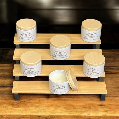 White Fruit Colada Coconut Soy Blend/ Scented Candle, Cotton Wick