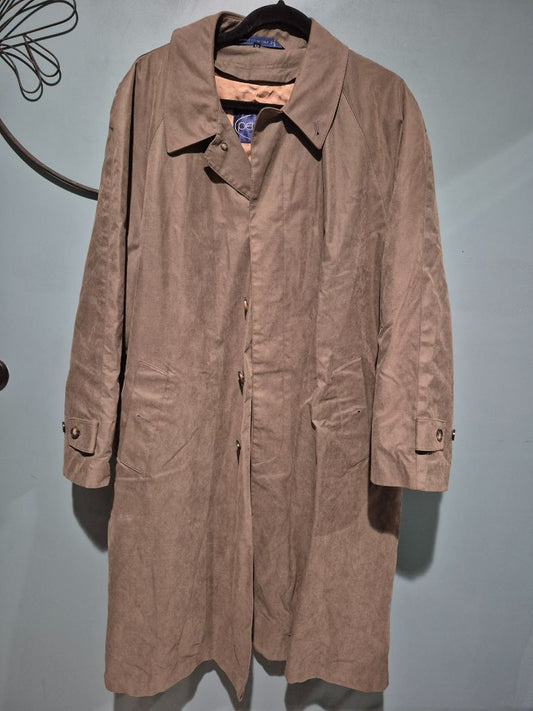 VINTAGE PERUSAL LONG TRENCH COAT, 42R
