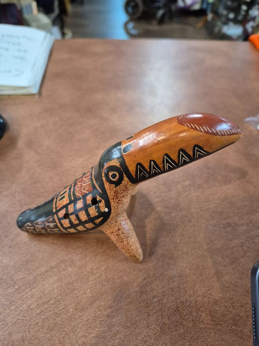 Costa Rica Ocarina Whistle Toucan Folk Art
