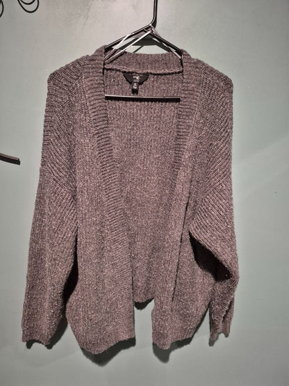 Gray Terra & Sky Sweater Jacket, 14W (0x)