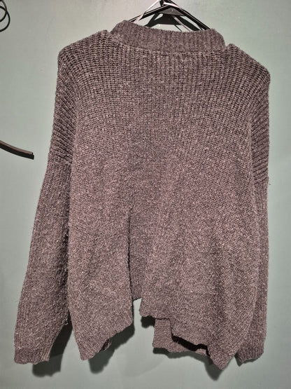 Gray Terra & Sky Sweater Jacket, 14W (0x)