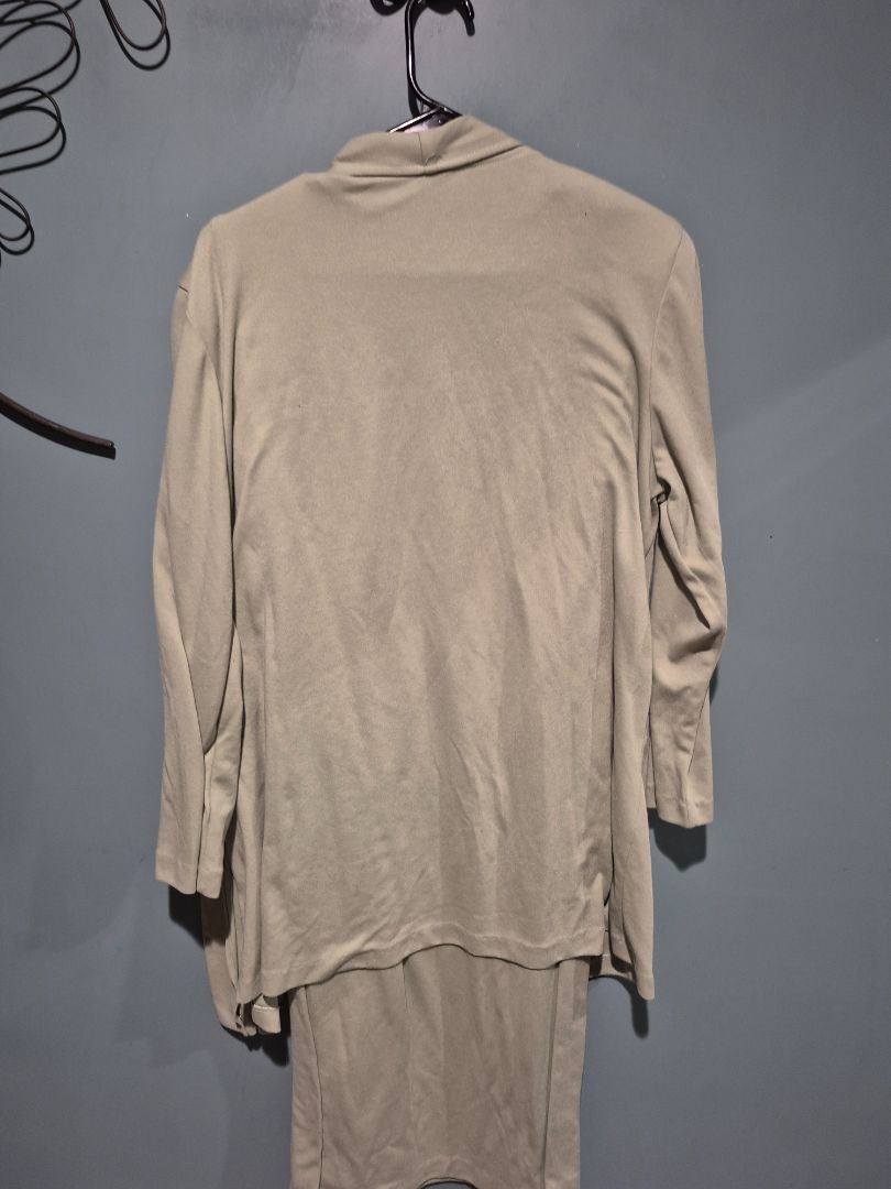 Green Lady Lori By Am Casuals Dress W/ Cardigan