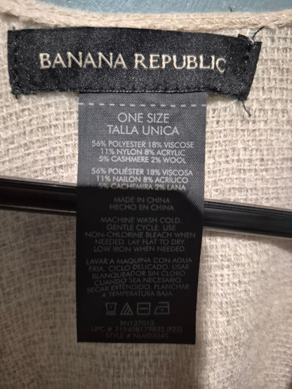 Cream & Black  Cashmere Blend Wrap, One Size
