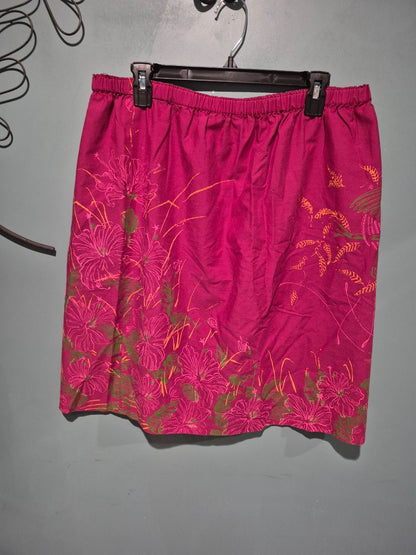 Burgandy Floral  Handmade Skirt