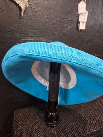 Lagoon Blue  Scala UPF 50+ Cotton Wide Brim Hat, One Size